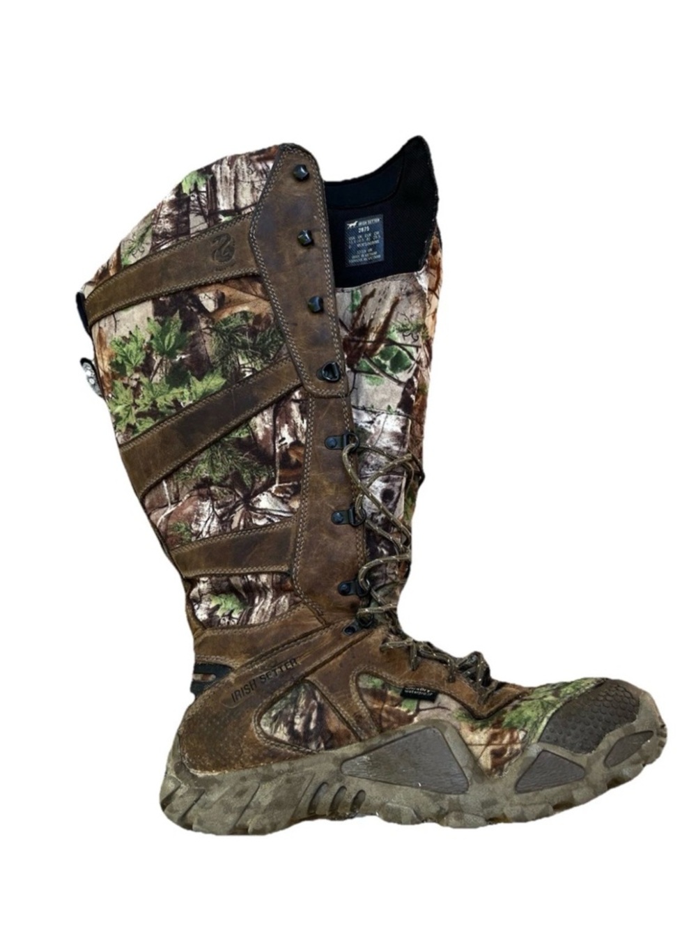 Irish Setter Men's Waterproof Real Tree Hunting Boots Size 11.5 Snake Guard - Picture 5 of 7